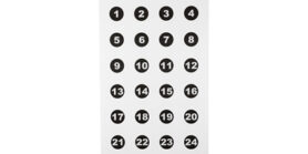 ACTION TGT 24 3" NMBR CIRCLES 100PK