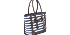 BULLDOG TOTE PURSE NAVY