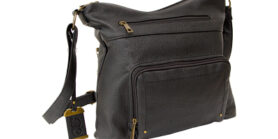 BULLDOG CROSS BODY PURSE W/HLSTR BLK